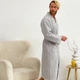 Халат мужской теплый вафельный M серый Cosy 821 - изображение 3