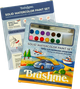 Розмальовки з сухими фарбами для дітей Brushme Транспорт (PAINTS1) - зображення 1