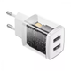 Мережевий зарядний пристрій Baseus Compact 10.5W 2 USB Білий (CCXJ010202) - зображення 4