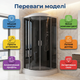 Душевой бокс Vivia Venta 90х90х220см квадратный акриловый поддон для малой ванны уголок закаленное стекло - изображение 2