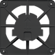 Вентиляційна решітка декоративна для монтажу панелі AirRoxy 150x150 dRim graphite 02-380 - зображення 1
