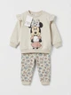 Костюм утепленный для девочки Zara Disney Minnie Mouse (свитшот и брюки) 104-110 см Бежевый - изображение 2