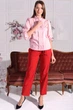 Жіноча лляна блуза з воланами LadyLike 50 Рожевий (ll2190810011445) - изображение 4