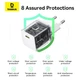 Сітчастий зарядний пристрій Baseus Palm Fast Charger 1C 20W + Cable Type-C to Type-C білий P10111602213-01 - зображення 3