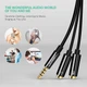 Аудио кабель-адаптер UGREEN AV141 3.5mm Male to 2 Female Audio Cable ABC Case Black (30620) - изображение 3