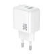 Мережевий зарядний пристрій BOROFONE BAS45A Potential PD30W+QC3.0 charger(EU) White - зображення 1