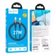 PD Кабель HOCO U121 золотистий standard Transparent Discovery Edition iP 1,2m. чорний - изображение 4