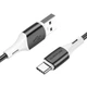 Кабель BOROFONE BX79 silicone charging for Type-C 3A/1m чорний - изображение 4