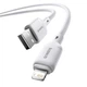 USB кабель Baseus Silky Series USB to Lightning 2.4A 2m білий P10377702213-01 - зображення 5
