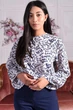 Жіноча блуза з бантовою складкою LadyLike 42 Білий (ll2189918763363) - изображение 5