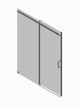 Дверь в нишу Koer SR SD02-140×200-TR-01 прозрачное стекло Easy Clean 8мм, хром (KR5383) - изображение 5
