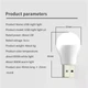 Лампа USB LED 5V 1A 1W 6500K ліхтарик нічник куля - зображення 7