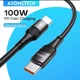 Кабель Asometech Type-C PD 100w 1м Fast Charge Black - зображення 1