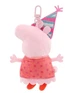 Плюшевая Брелок-игрушка Свинка Пеппа в колпаке 11 см Peppa из семьи Пеппа Розовая с голограммой - изображение 7