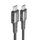 Кабель синхронізації та заряджання ACEFAST C1-09 USB-C to USB-C aluminum alloy audio/video transmission full-featured data cable Black - зображення 1