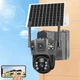 WIFI камера V380 видеонаблюдения, тройной экран, уличная автономная на солнечной панели аккумуляторная UKC - изображение 7
