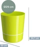 Круглий горщик для квітів Kadax Chisa 29 см Лимонний (K1195) - зображення 3