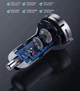 Автомобільний зарядний пристрій Baseus Digital Display 24W 4.8A 2USB порти Дисплей Зарядка в авто 12В- 24В (CCBX-0G) Grey - зображення 12