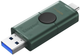 USB флеш накопитель Kingston 128GB DataTraveler Duo USB 3.2 / Type-C Black/Green (DTDEG2/128GB) - изображение 1