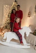 Детская теплая пижама M (116-122 см) для Мальчиков и Девочек Winter Holiday Красная COSY - изображение 6
