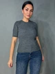 Реглан женский KARON 10624 ажурная вязка с коротким рукавом one size серый - изображение 5