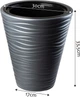 Круглий квітковий горщик Kadax Temara 30 см Антрацит (K743) - зображення 5