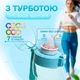 Спортивна пляшка 650 мл, яка змінює смак води з 7 капсулами прозора Блакитна - зображення 3