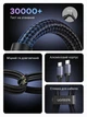 Кабель Ugreen L528 USB-C - USB-C PD 100W 5A E-Marker 480 Мбіт/с нейлонове обплетення 1 м Чорний (65832) - зображення 5