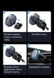 Автодержатель с беспроводной зарядкой Ugreen W708 Qi2 15W MagSafe в дефлектор LED Черный (35970) - изображение 10