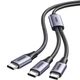 Кабель UGREEN US561 USB-C - 2x USB-C 2 в 1 PD 100W 5A E-Marker 1.5 м Сірий (35087) - зображення 1
