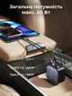 Автомобільний зарядний пристрій Ugreen EC602 Type-C + USB-C + USB-A 60W з висувним кабелем 70 см, PD3.0, PPS, QC3.0 Чорний (55212B) - зображення 2