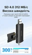 Кардридер Ugreen CM803 USB-C/USB-A 3.0 SD 4.0 UHS-II 312 МБ/с OTG Темно-серый (65024) - изображение 4
