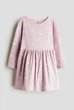 Платье длинный рукав розовое Тюльпаны H&M 92см (400012040) - изображение 1