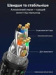 Патч-корд Ugreen NW153 Cat 8 RJ45 F/FTP 40 Гбит/с 2000 МГц нейлоновая оплетка 10 м Черный (30795) - изображение 2