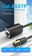 Кабель-удлинитель Vention CAT8 SSTP Ethernet RJ45 40Gbps 2000MHz 5 м Черный (IKHBJ) - изображение 2