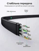Патч-корд Ugreen NW134 Cat 8 S/FTP RJ45 40 Гбит/с 2000 МГц плоский 5 м Черный (10983) - изображение 3