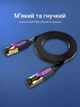 Патч-корд Vention CAT 7 U/FTP Ethernet RJ-45 10 Гбит/с плоский 0.5 м Черный (ICABD) - изображение 6