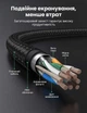 Патч-корд Ugreen NW150 CAT 7 S/FTP RJ-45 10 Гбит/с 10 м Нейлоновая оплетка Черный (30791) - изображение 5