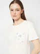 Пижама (футболка + штаны) женская больших размеров хлопковая Trendyol THMSS25PT00212 XL White/Blue (8684737044678) - изображение 9
