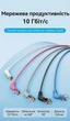 Патч-корд Vention CAT6A UTP RJ45 0.5 м 10 Гбит/с тонкий 2.8 мм поворотный 360° Черный (IBOBD) - изображение 2
