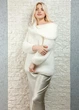 Светр фактурної в’язки з широкою горловиною білий Italy Moda M-XL 22-025 - изображение 5