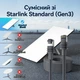 Мережевий кабель для Starlink Standard Gen3 та Mini Vention Cat5e RJ45 STP 1 Гбіт/с 50 м Сірий (IACHX) - зображення 5