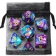Набор игральных кубиков для настольных игр DND RPG TRPG пупрпурно-голубой - изображение 2