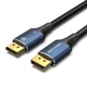 Кабель Vention DisplayPort v1.4 2 м Синій 8K 60Hz, 4K 144Hz, 2K 165Hz, 1080P 240Hz (HCELH) - зображення 1