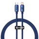 Кабель Baseus Crystal Shine USB-C - Lightning PD 20W 1.2 м Синий (CAJY000203) - изображение 1