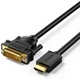 Кабель Ugreen HD106 HDMI - DVI 24+1 2 м Черный, двунаправленный, 4K 60Hz, тройное экранирование (10135) - изображение 1