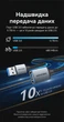 Кабель-удлинитель Vention USB 3.0 1 м 5 Гбит/с хлопковая оплетка Серый (CBLHF) - изображение 3
