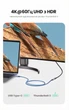 Кабель-удлинитель Ugreen US372 USB-C 3.2 Gen 2 10 Гбит/с PD 100W 4K 60Гц 1 м Серый (30205) - изображение 3