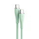 Кабель Vention USB 2.0 Type-C PD 100W 5A 1.5 м E-Marker Рідкий силікон Світло-зелений (TAWGG) - зображення 1