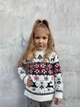 Свитер детский Family Deer теплый с высоким горлом 6-7 лет 116-122 рост белый (26598) - изображение 2
